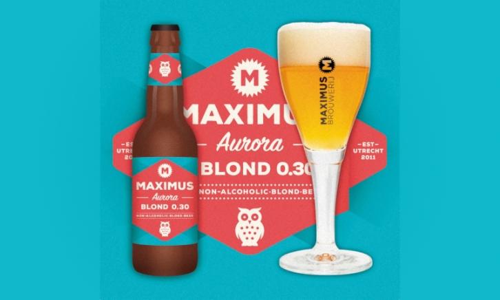 Maximus Aurora Blond flesje en glas